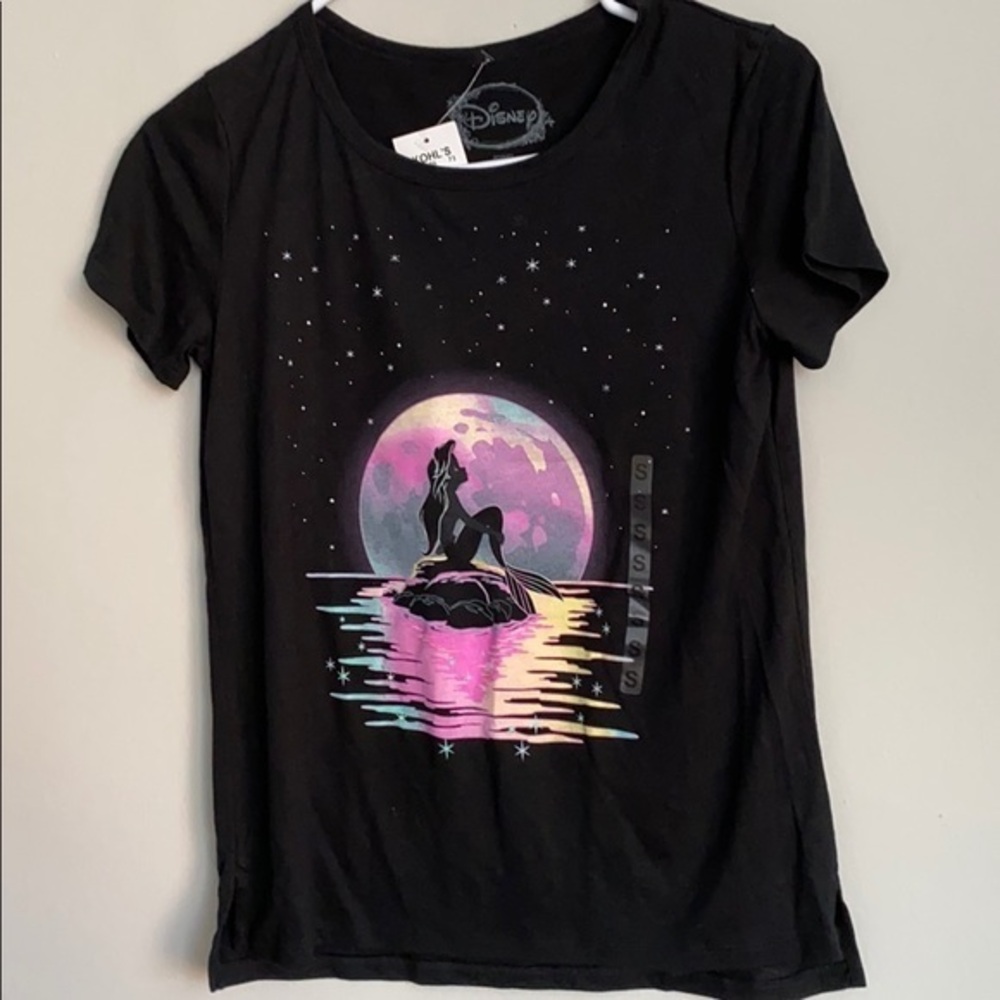OG Disney Ariel Little mermaid black tee shirt